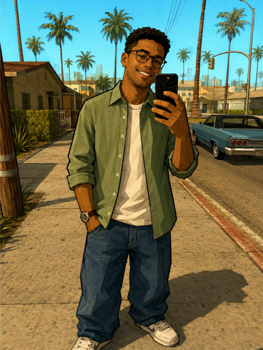 Resultado masculino em GTA SAN ANDREAS