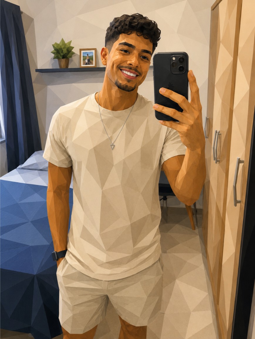 Resultado masculino em LOW POLY